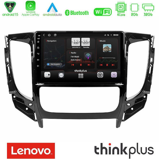 Lenovo Car Audio System for Fiat Fullback Mitsubishi L200 2016 with A/C (Bluetooth/USB/WiFi/GPS/Apple-Carplay/Android-Auto) with Touch Screen 9"