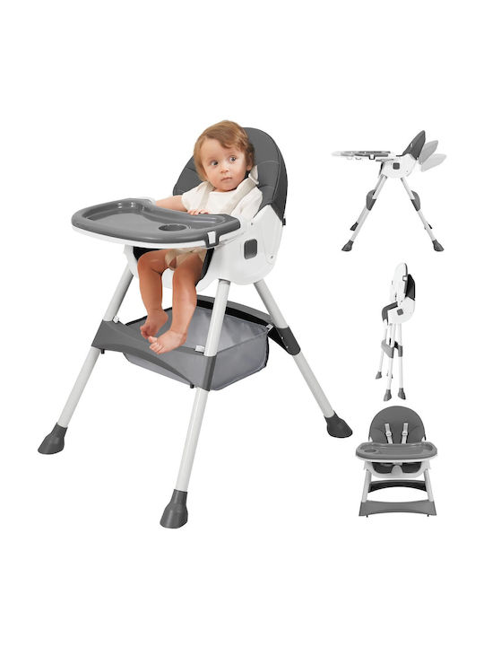 Klappbarer Baby Hochstuhl 4 in 1 Grau