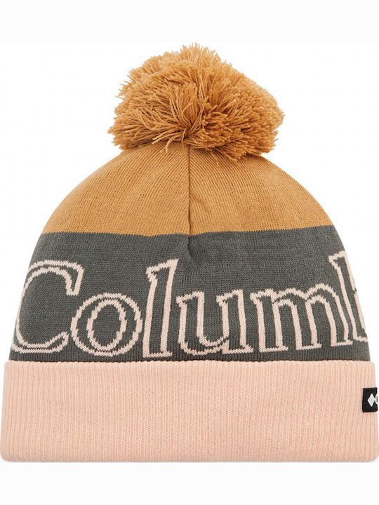 Pom Pom Beanie Unisex Fleece Beanie Knitted in Pink color