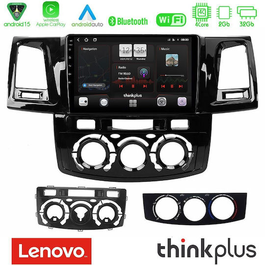 Lenovo Car Audio System for Toyota Hilux 2007-2016 (Bluetooth/USB/WiFi/GPS/Apple-Carplay/Android-Auto) with Touch Screen 9"