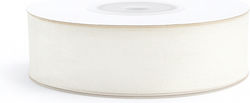Organza Band Monochrom Weiß 23meters
