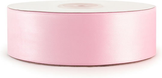 Satin,σατεν Band Doppelseitig Monochrom Rosa 45meters mit Breite 23mm
