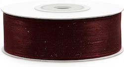 Organza Band Monochrom Burgundy 23meters