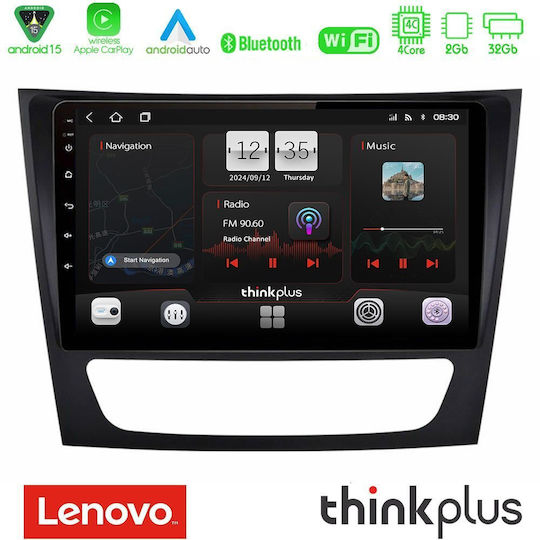 Lenovo Ηχοσύστημα Αυτοκινήτου για Mercedes-Benz E Class / CLS Class 2003-2010 (Bluetooth/USB/AUX/WiFi/GPS/Apple-Carplay/Android-Auto) με Οθόνη Αφής 9"