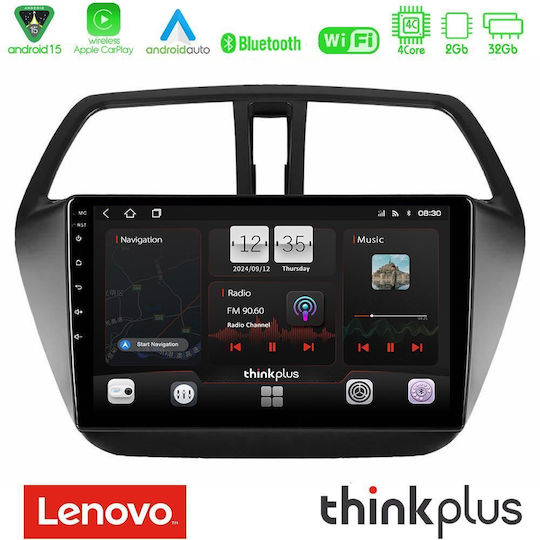 Lenovo Car Audio System for Suzuki SX4 S-Cross 2013 – 2020 (Bluetooth/USB/AUX/WiFi/GPS/Apple-Carplay/Android-Auto) with Touch Screen 9"