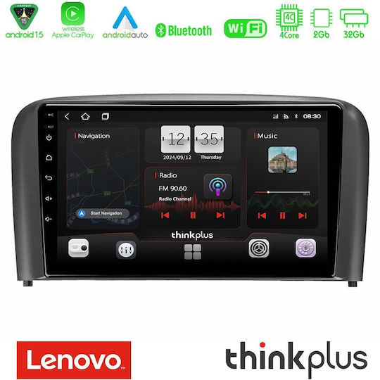 Lenovo Car Audio System for Volvo S80 1998-2006 (Bluetooth/USB/AUX/WiFi/GPS/Apple-Carplay/Android-Auto) with Touch Screen 9"