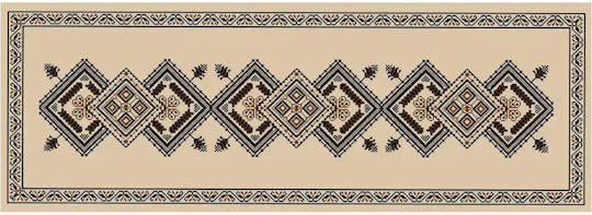 Stickerei Stempel-Träversen „Harmonie Rhomben“ 50cm x 130cm Stück