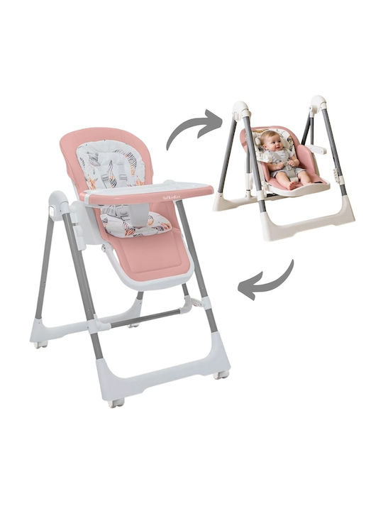 Kidizi Swingy Klappbarer 2 in 1 Rosa Hochstuhl