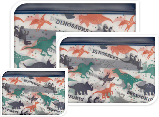 Excellent Houseware School Food Case Multicolour Dinosaurs