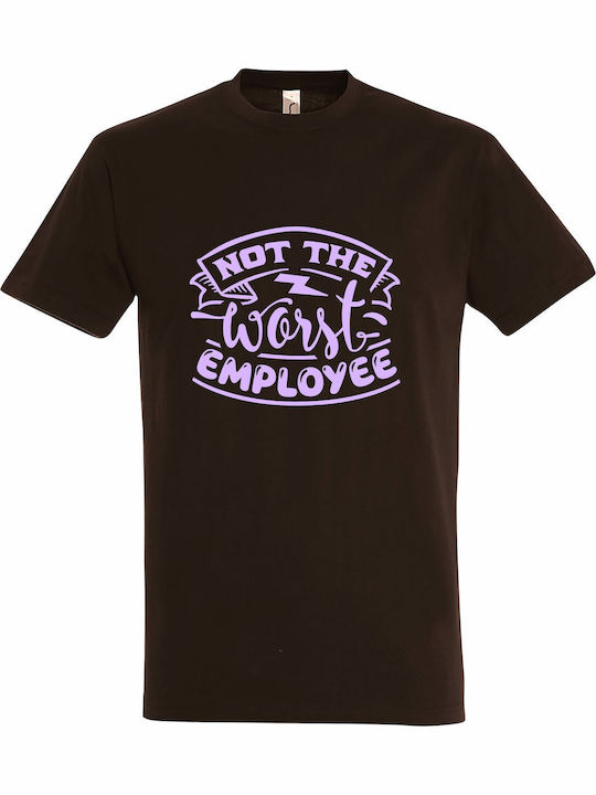 Tricou Unisex Not Worst Employee Office Maro