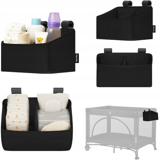 Lionelo Kinderzimmer-Aufbewahrungskörbe Kinderbett-Set Schwarz
