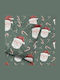 Pair Pillow Cases Christmas Santa Claus Green