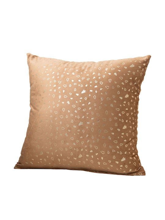 Beauty Home Golden Christmas Decorative Pillow Case Beige 45x45cm