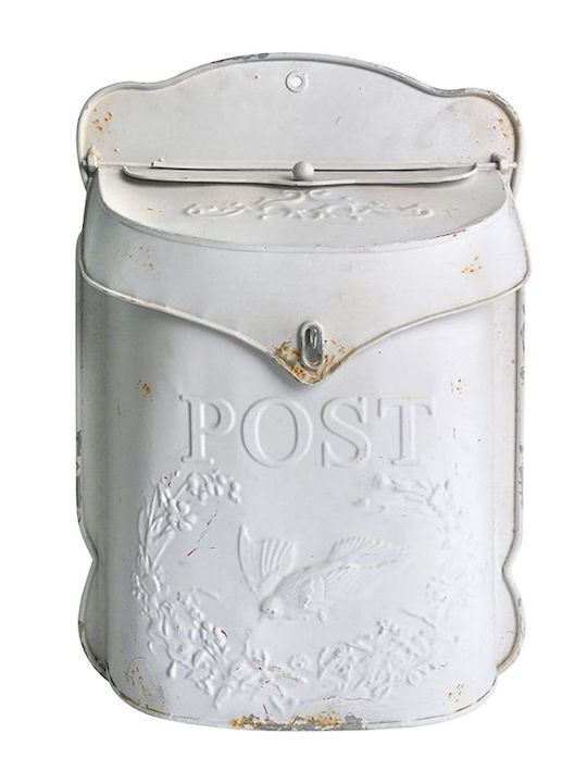Artekko Cutie Poștală pentru Exterior Metalic în Culoarea Alb 27x10x40cm