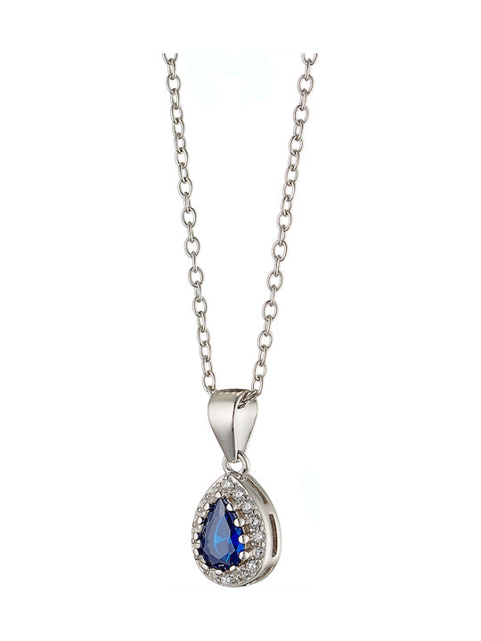 Oxzen Oxzen Halskette mit Träne aus Silber mit ...