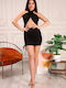 Sommer Mini Abendkleid Offener Rücken Black