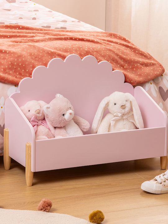 Children's Storage Box made of Wood Pink 61x28.5x44.2cm 1pcs
