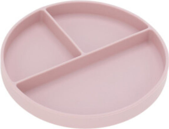Excellent Houseware Baby Food Plate made of Silicone Pink