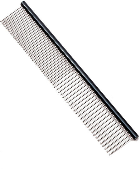 Grooming Pets Comb Medium for Short-Haired Dogs Double Sided for Coat Grooming Black
