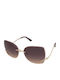 Guess Feminini Ochelari de soare cu Auriu Cadru și Maro Degrade Lentilă GU00269 32Z