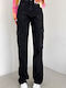 Hoch tailliert Damenjeans in Entspannter Passform Black