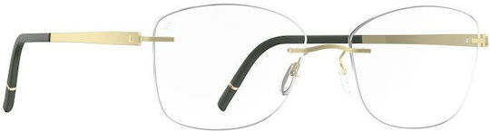 Silhouette Silh5529/aw 5640 Damen Brillengestell mit Rezept Titan Matt Gold Matt Gold