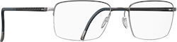 Silhouette Silh5560/75 6560 Männer Brillengestelle mit Rezept Titatnium Satin Grau