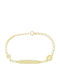 Senzio Belibasakis Kids Bracelet ID from Gold 9K with Stones
