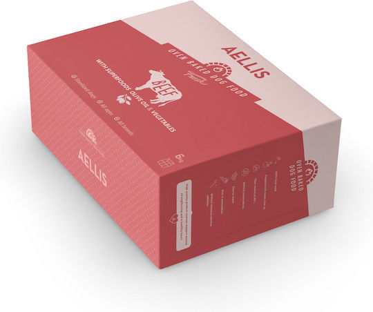 Aellis Oven Baked Beef 6kg Ξηρά Τροφή για Ενήλικους Σκύλους με Μοσχάρι, Κοτόπουλο, Λαχανικά και Βοδινό