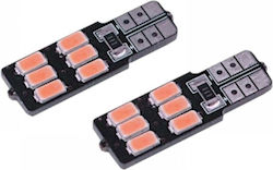Lamps T10 LED Red 2pcs