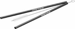Ecoffee Cup Reusable Straws Notte Black Set 2 Pieces Ecoffee Cup Reusable Straws Notte Black Set 2 Pieces