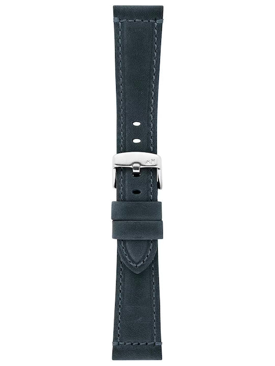 Morellato Leather Strap Blue 20mm