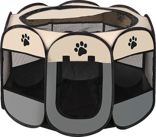Foldable Fabric Dog Park 74x74x43cm Black