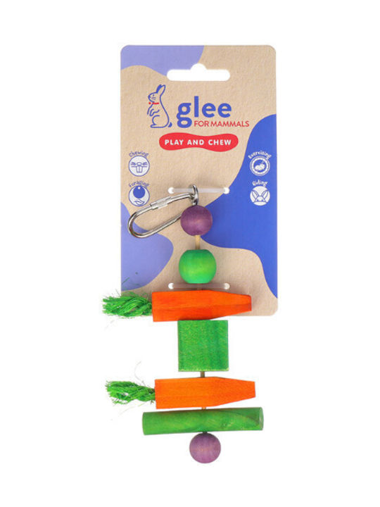 Glee Ξύλινο Κρεμαστό Παιχνίδι Τρωκτικών Καροτάκια 12.5cm Glee