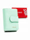Leather Women's Wallet with RFID Green