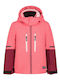 Waterproof Kids' Casual Jacket with Lining & Hood Pink