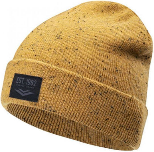 Beanie Unisex Σκούφος Πλεκτός σε Κίτρινο χρώμα