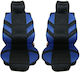 Car Seat Covers Set Black Blue 2 Pieces