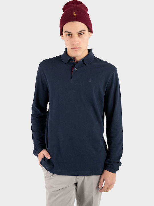 Barbour Polo Long Sleeve Blouse Blue