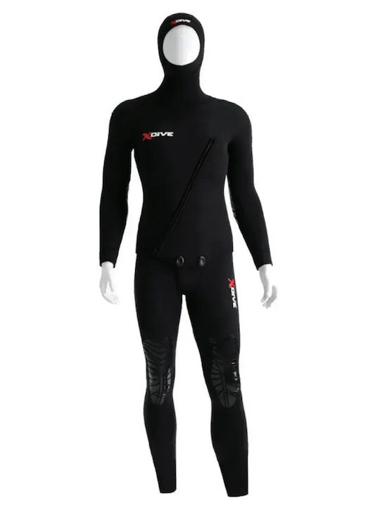 XDive Medusa Делим Водолазен Костюм С цип Черен 5мм