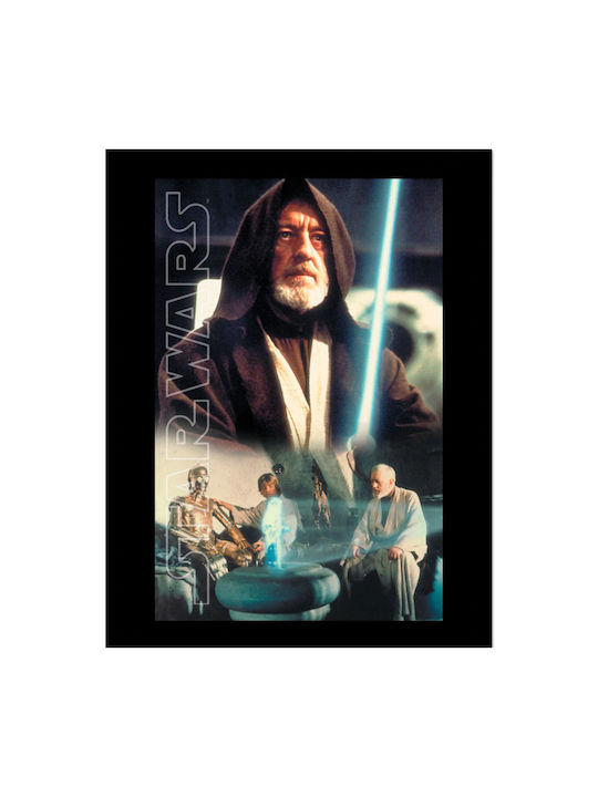 Star Wars Obi Key Art Collector Wooden Frame 30x40cm Print Fp14471p