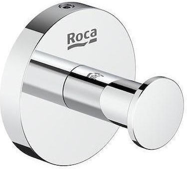 Roca Badezimmerhaken Einzeln mit Schrauben 4.9x5.6cm Silber
