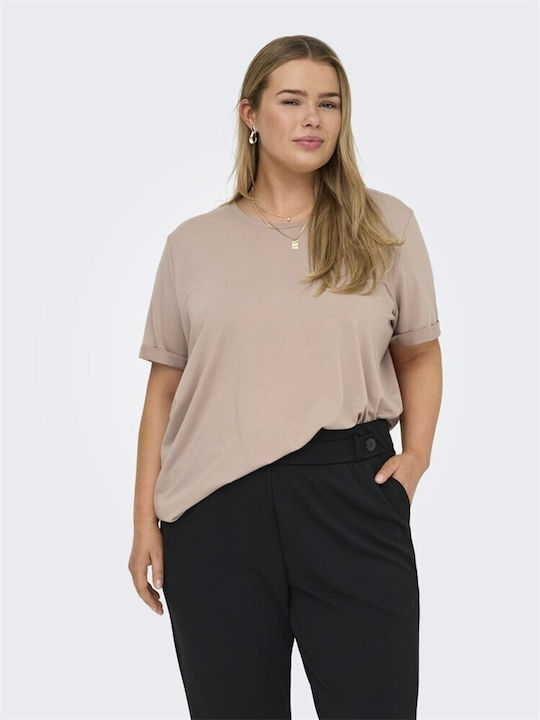 Only Carmakoma Women's T-shirt Beige