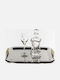 Best Man Set Gilt / Inox / Crystal Gold 3pcs