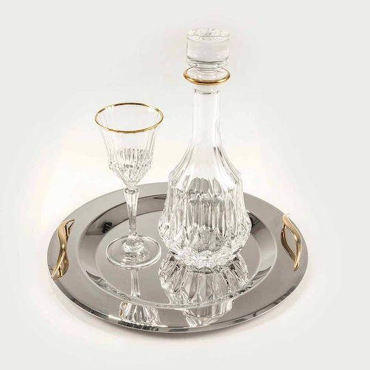 Best Man Set Inox / Gilt / Crystal Gold 3pcs