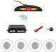 Car Parking System with Screen and 4 Sensors in Silver Color