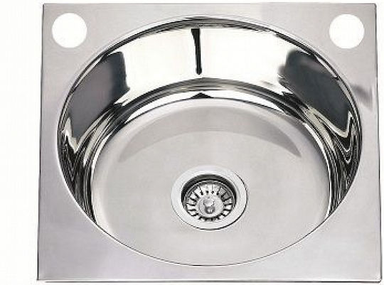 Inter Ceramic Drop-In Spüle Inox B51xT51cm Silber