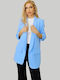 Long Women's Blazer Baby Blue