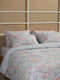 Sunshine Feelings Σετ Σεντόνια Διπλά με Λάστιχο 150x205+30εκ. Grey (4τμχ)