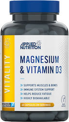Applied Nutrition Magneziu & Vitamina D3 280mg 200UI 60 capsule Applied Nutrition Magneziu & Vitamina D3 280mg 200UI 60 capsule